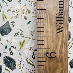 Personalized Engraved Wooden Growth Chart: Nursery Decor Keepsake