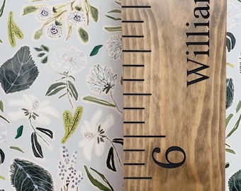 Personalized Engraved Wooden Growth Chart: Nursery Decor Keepsake