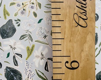 Engraved Wooden Growth Chart – Personalized Baby Shower Gift, Nursery Decor, Family Keepsake