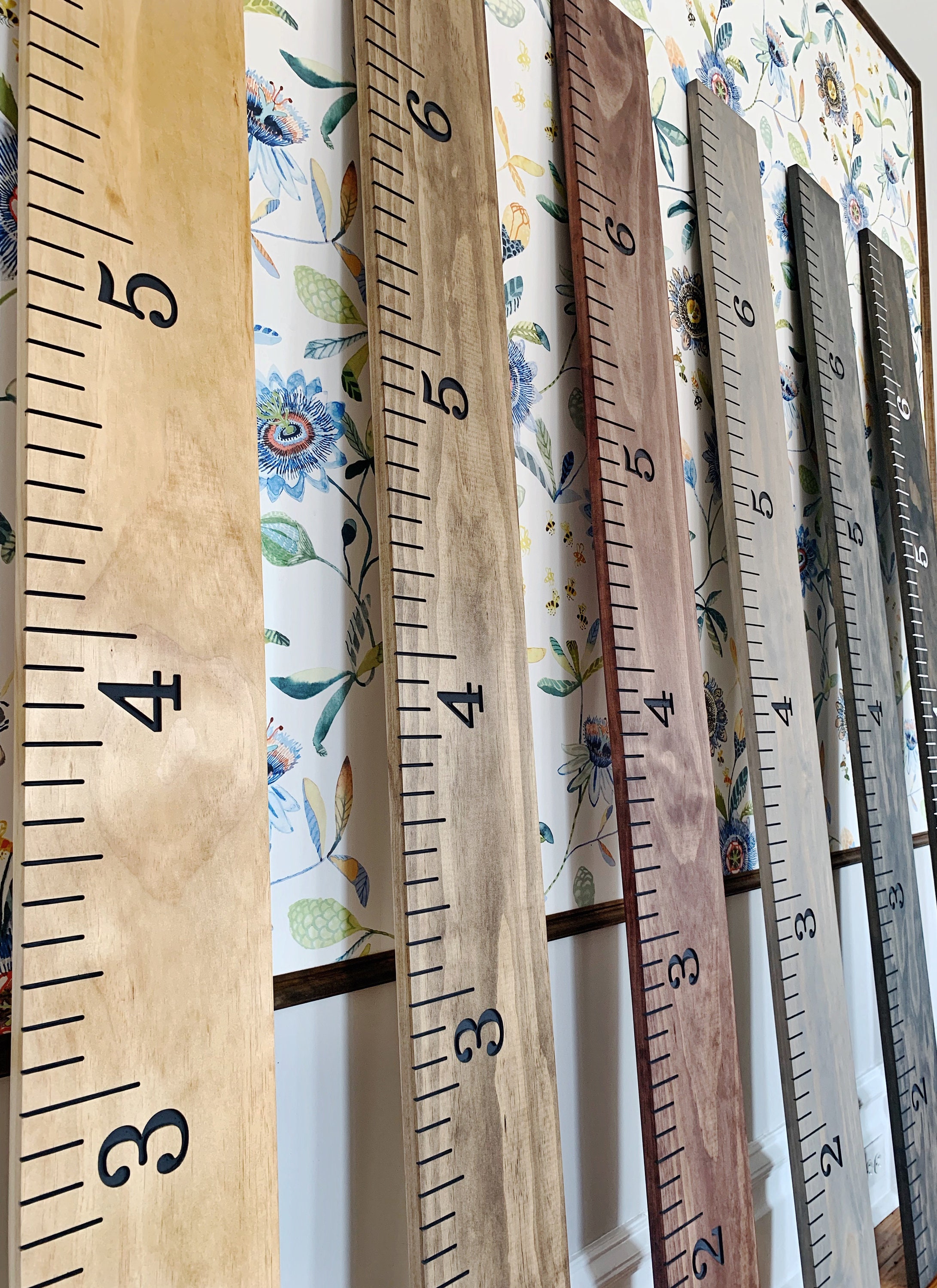 Custom Engraved Wooden Ruler Growth Chart Rusty Edition Etsy