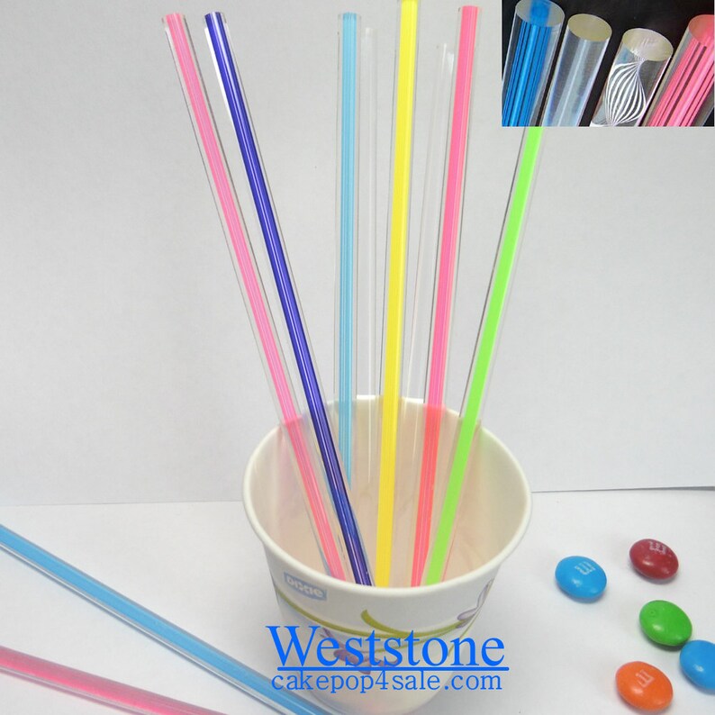 50pcs 6 15cm Crystal Clear Lollipop Sticks For Cake Etsy