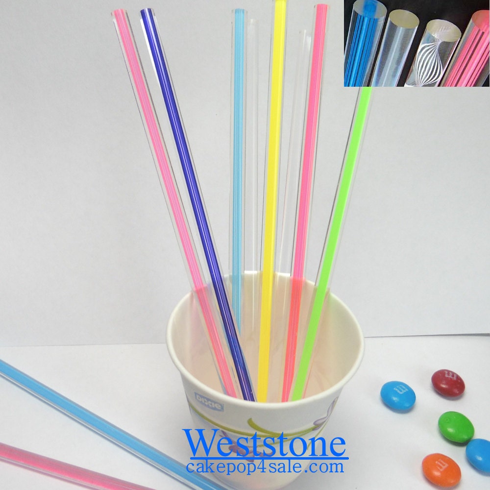 Resuable 100pcs 6 15cm Crystal Clear Lollipop Sticks for Cake Pops