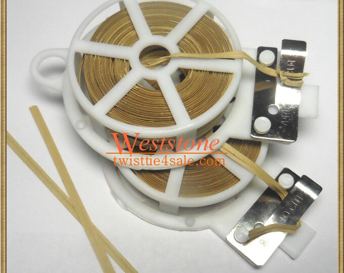 1 Roll Black Plastic Twist Tie - 65ft (20m) Length With Built-in Cutter, Flat Style - View #4