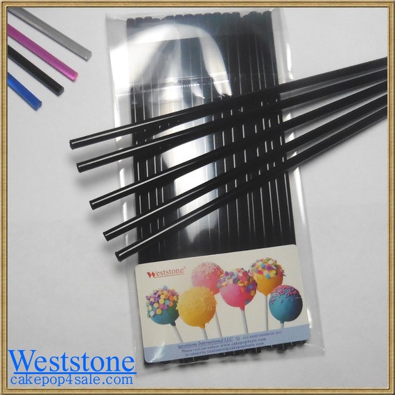 6 15cm Black Lollipop Sticks for Cake Pops or Lollipop Etsy
