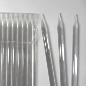 20pcs Pointed Candy Apple Sticks Heavy Duty 6" (150mm) x 1/4" (6mm) - clear, black, yellow and others