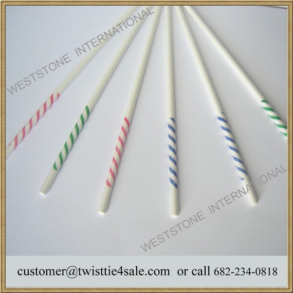 60 Pcs 4 1/2 Stripy Printing Lollipop Sticks for Cake Pops 