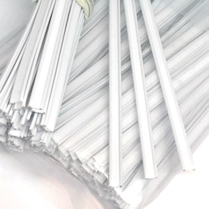 100 pcs Plastic Twist Ties  White  Double Wire - 4" (10cm) or 8" (20cm)x 4mm  washable Nose Bridge Strips for making face mask