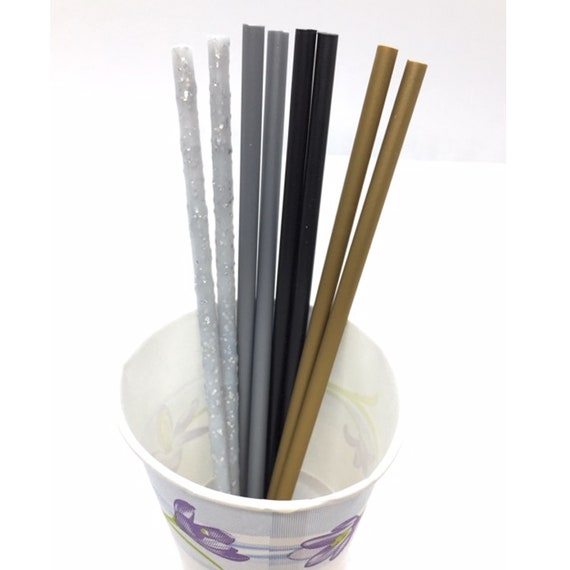 Gold and Silver - 50pcs 6 or 4 x 5/32 Plastic Lollipop Sticks