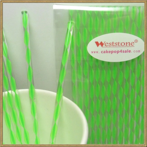 50pcs Colorful Acrylic swirl sticks for cake pop or lollipop candy