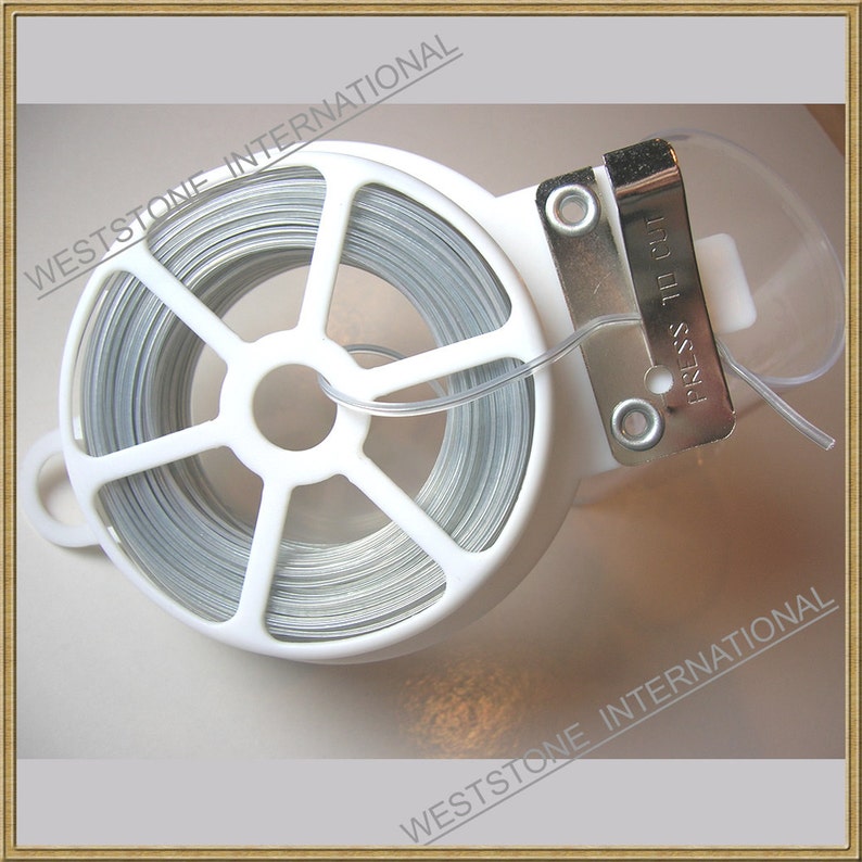 65FT Plastic Twist Tie Spool With Cutter Clear Oval Etsy