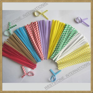 100pcs 4" Paper Twist Ties - 12 colors for cello bag