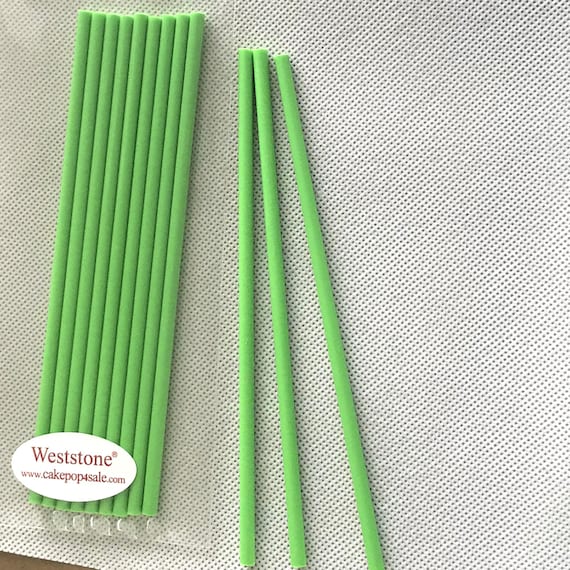 Green 50pcs 6 X 5/32 Plastic Lollipop Sticks for Cake Pops 