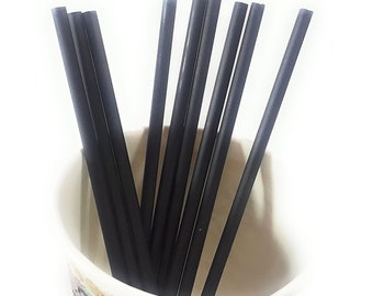 50pcs 6" x 5/32" Plastic  Lollipop Sticks for Cake Pops - Black