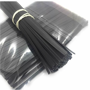 100pcs Black Heavy Duty 5&quot; or 8&quot; pre-Cut Plastic Twist Ties - Single Wire inside Gauge #23 washable for Nose Bridge Strips
