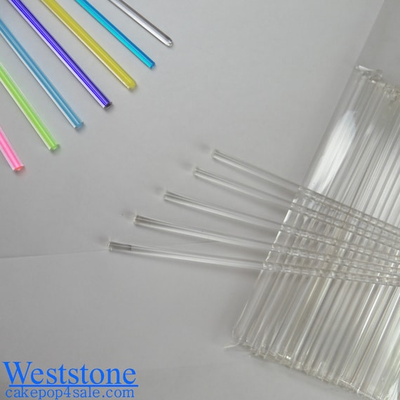 30pcs 10 25cm Crystal Clear Lollipop Sticks for Cake Pops or Lollipop Candy  Solid Acrylic 