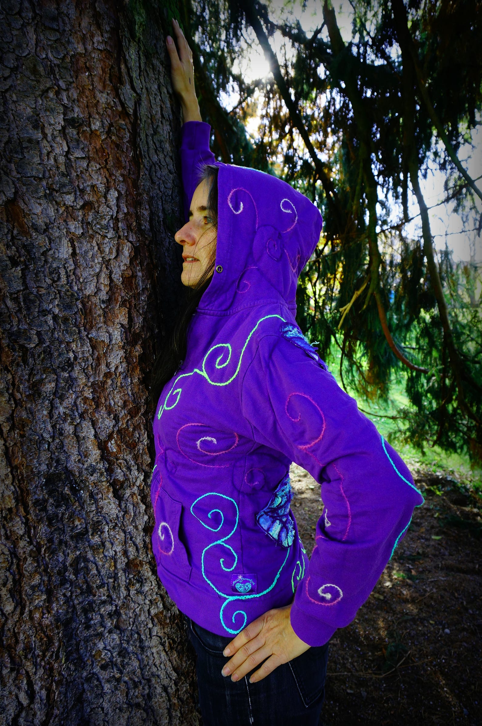 sci fi fantasy hoodie purple