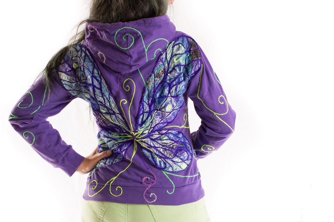 sci fi fantasy hoodie purple