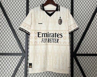 Camiseta de fútbol beige del AC Milan- Camiseta de fútbol de edición especial, regalo Trikot para hombres