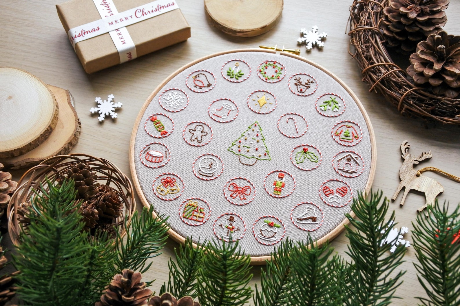 ricamo natale schema