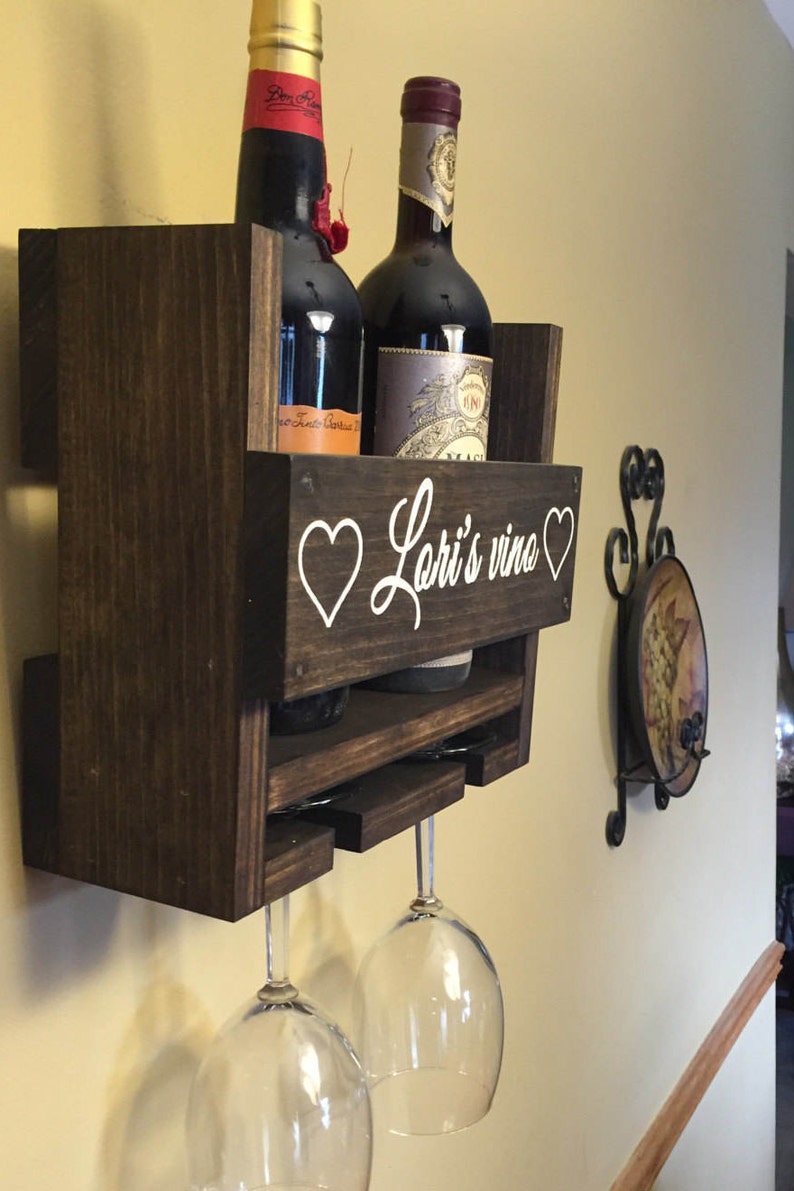 round wooden wine rack