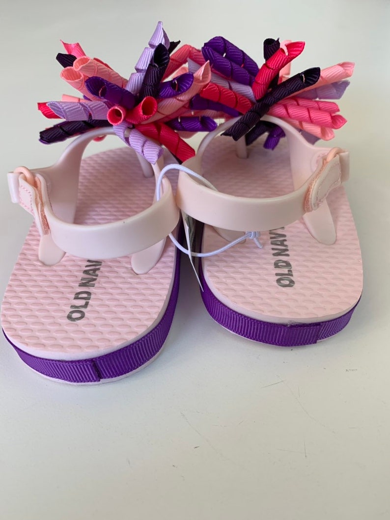Pink and Purple Burst Infant Flip Flops