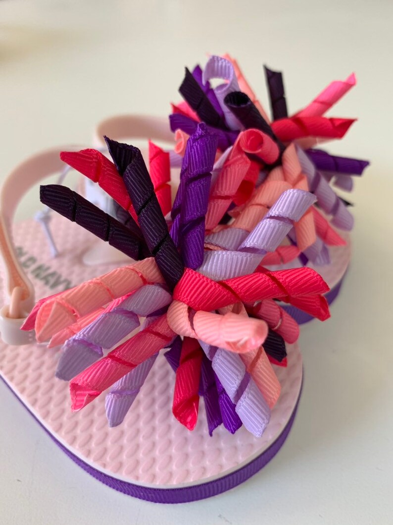 Pink and Purple Burst Infant Flip Flops
