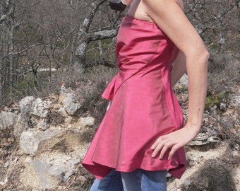 "Orchidée" wild silk tunic