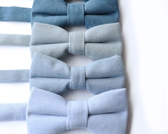 Blue Bow Tie for Men: Pre-Tied Wedding Groomsmen Bowtie