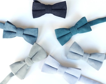 Blue Bow Tie for Men: Adjustable Wedding Groomsmen Bowtie