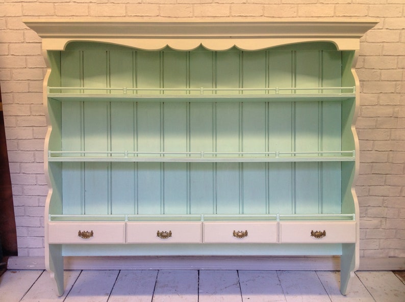 Solid Pine Dresser Top Plate Rack Kitchen Storage Etsy