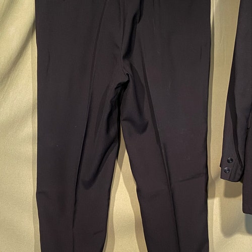 Handsome Original Vintage Men's 2 shops Pc Tuxedo Jacket Satin Lapel w Pants Size 44L Waist 38