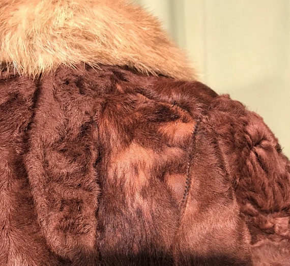 Sweet Original Vintage 30s 40s Sheared Brown Fur … - image 8