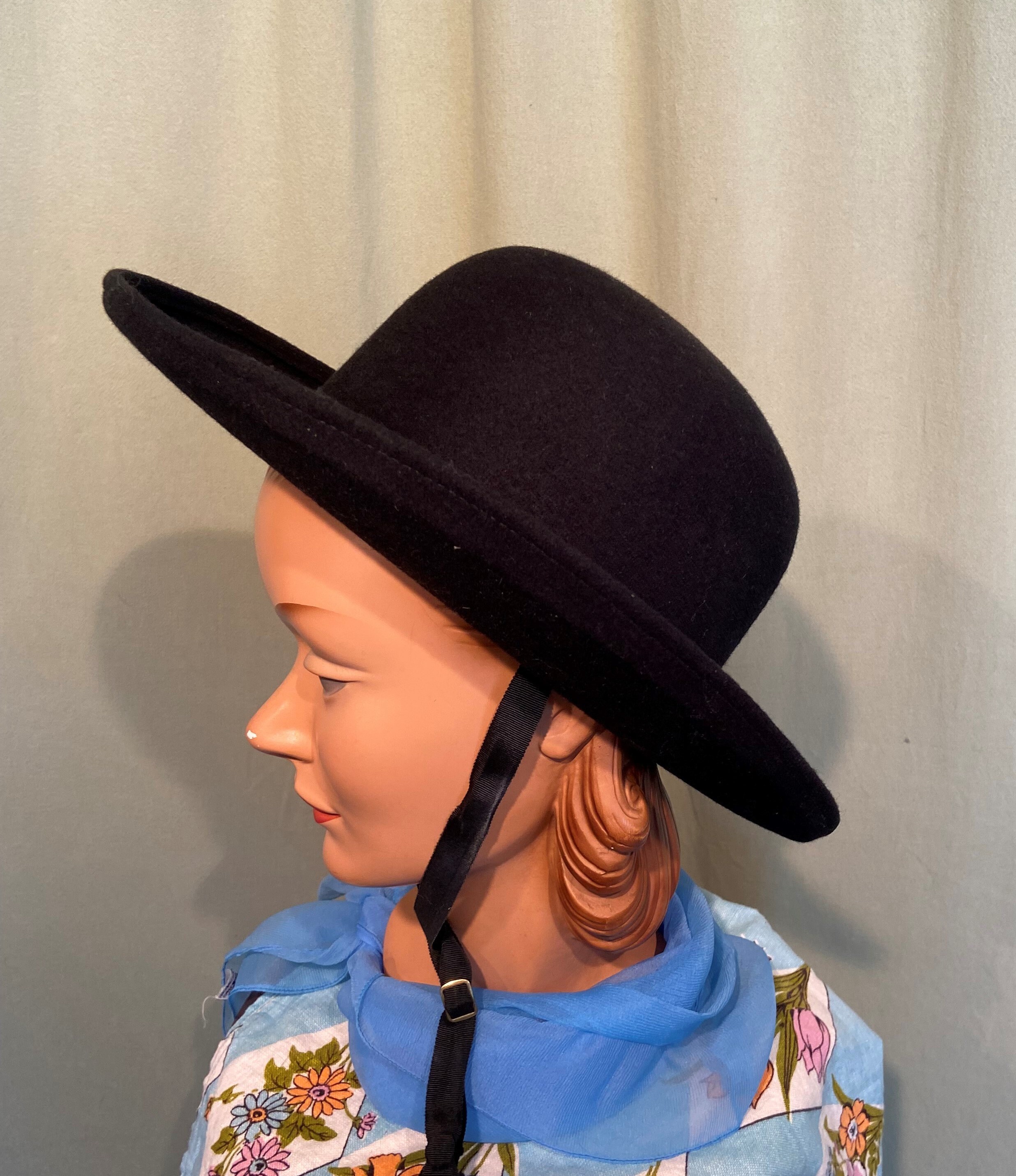 Wool Felt Bowler Boater Hat 