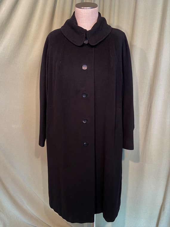 Chic Original Vintage Mid Century Biarritz Black Cashmere Knee