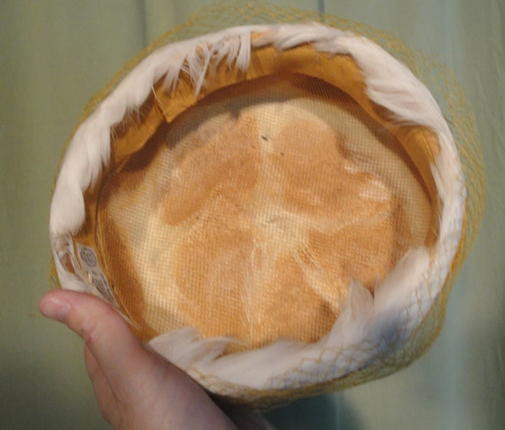 Chic Original Vintage Mid Century Cream & Brown F… - image 5