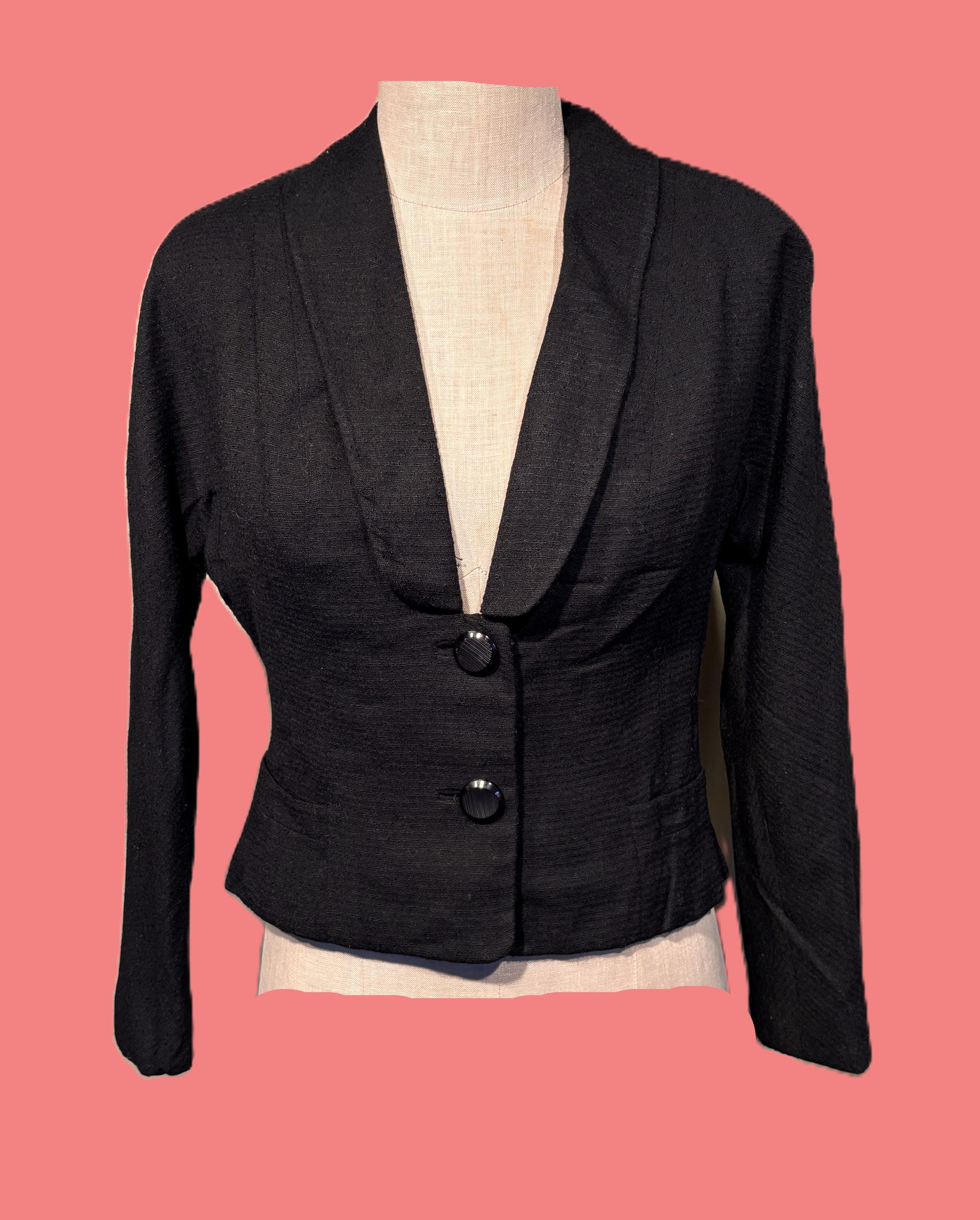 Vintage Black Wool Jacket Womens - Etsy