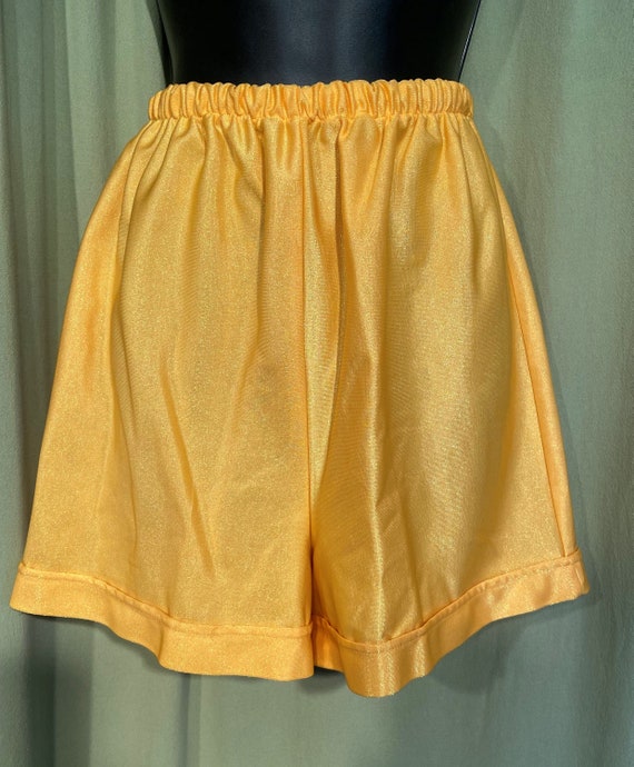 Sweet Original 70s Gold Nylon Short Pull-on Elastic Waist - Etsy