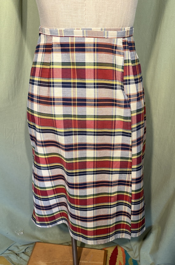 Sweet Original Vintage 60s 70s Multi-Color Plaid … - image 4