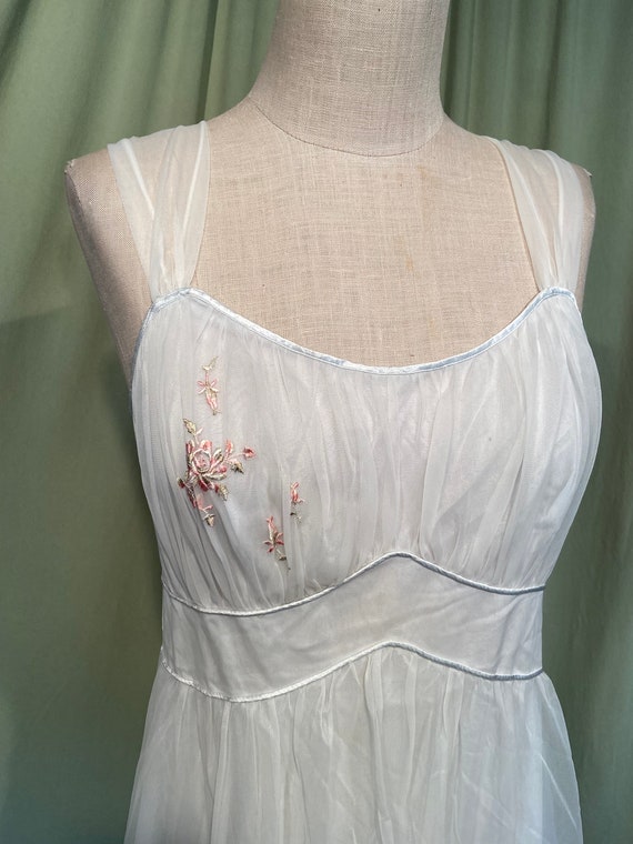 Lovely Original Vintage Mid Century Pale Blue Kne… - image 2