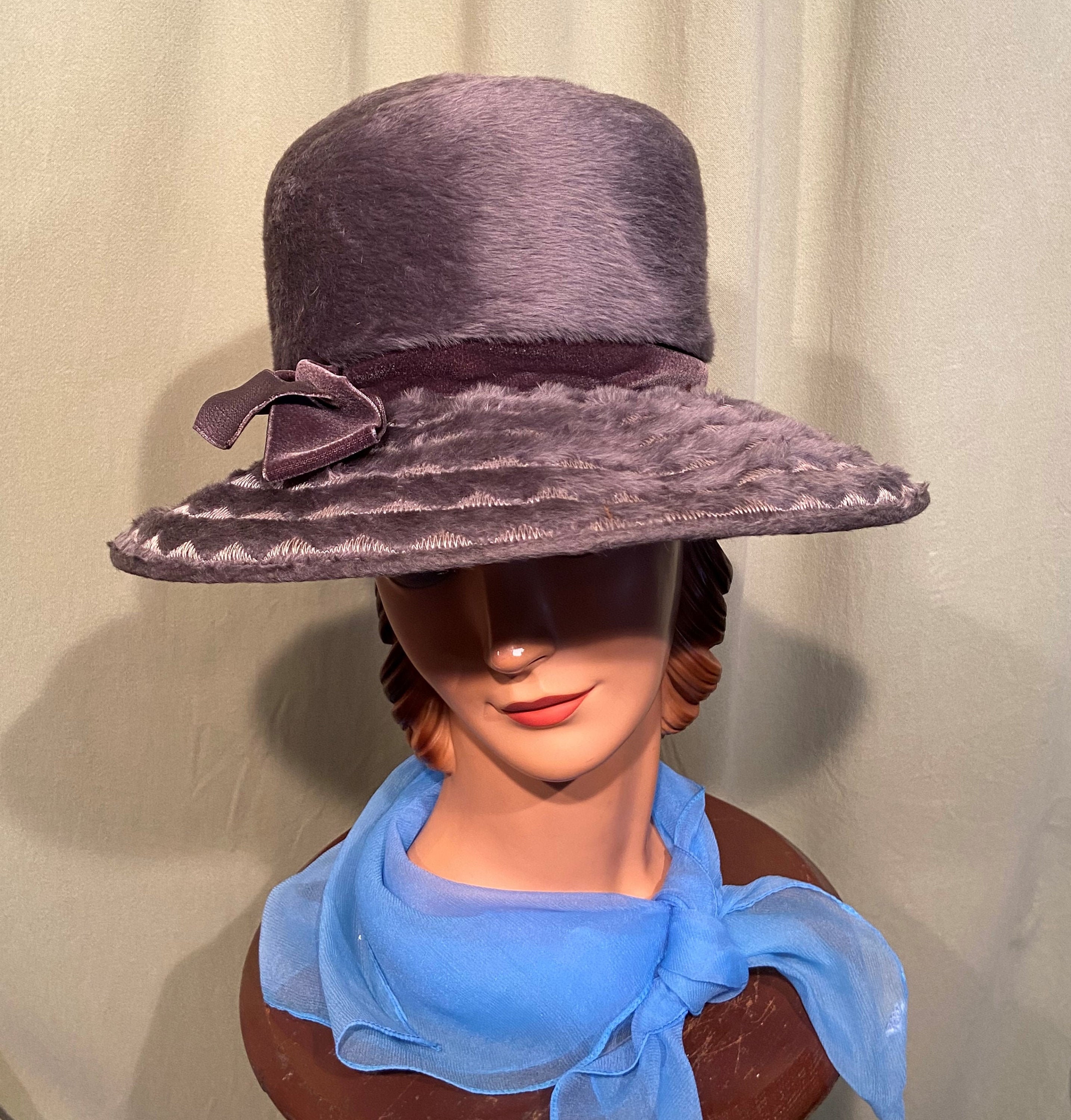 帽子 50s VINTAGE Mallory Twenty 7 5/8 61cm 帽子 50s VINTAGE Mallory Twenty 7 5/8 61cm 帽子 50s VINTAGE