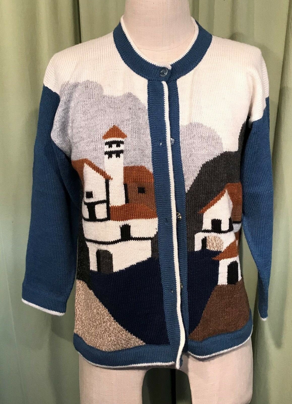 70s-80s alpaca 100% cardigan