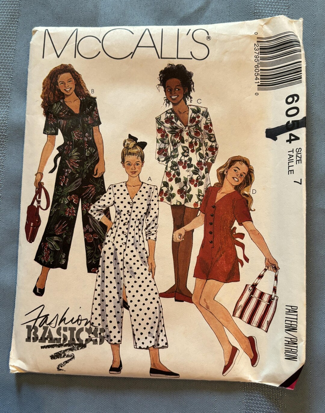 Original Vintage 1992 Mccall's Sewing Pattern 6054 Girl's & Chubbies ...