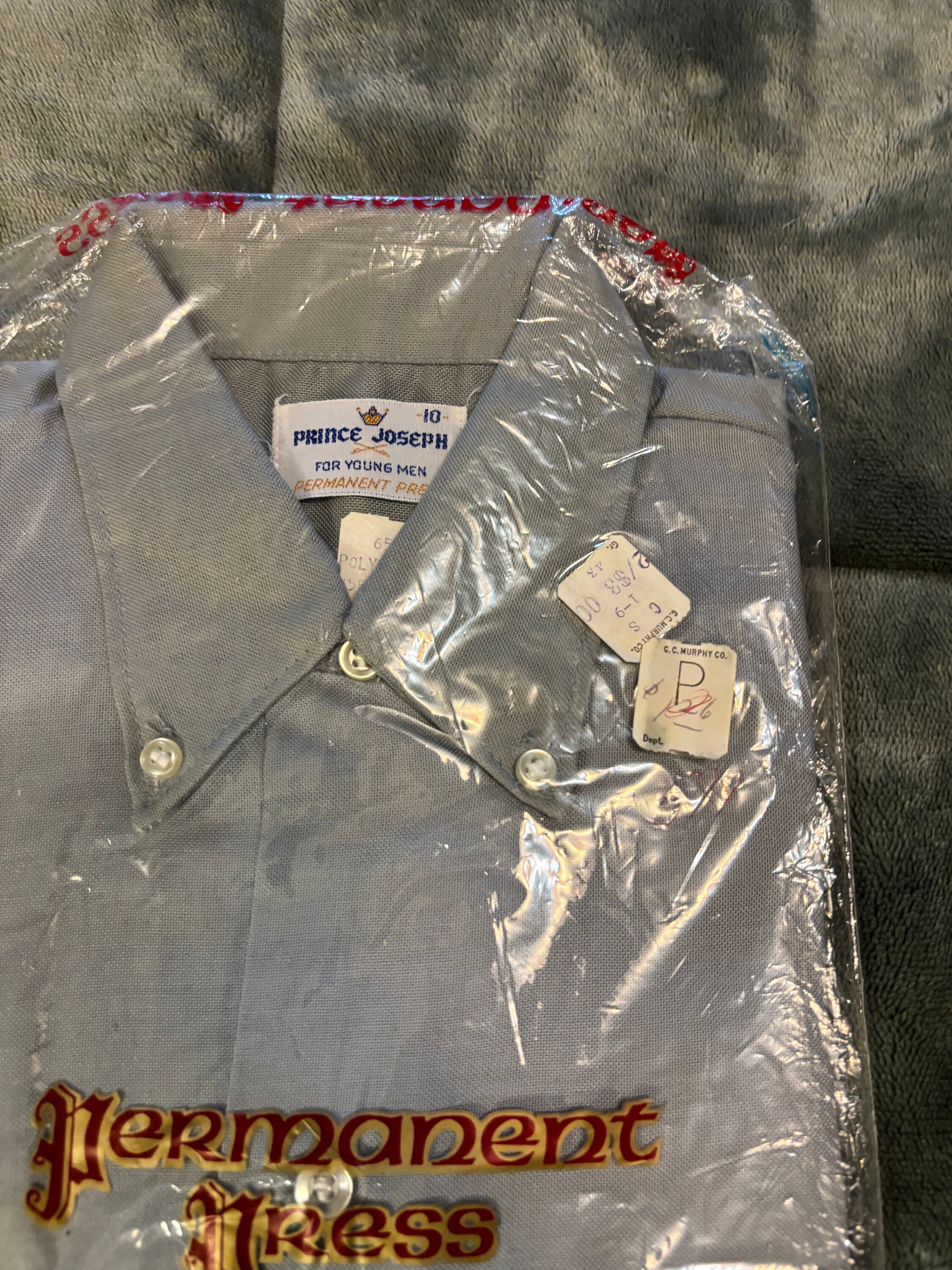 Deadstock New in Package Original Vintage 60s Boys' Short Sleeve