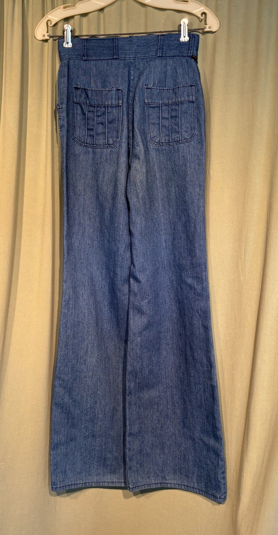 Original Vintage 70s Wrangler Blue Denim Jeans Hi… - image 3