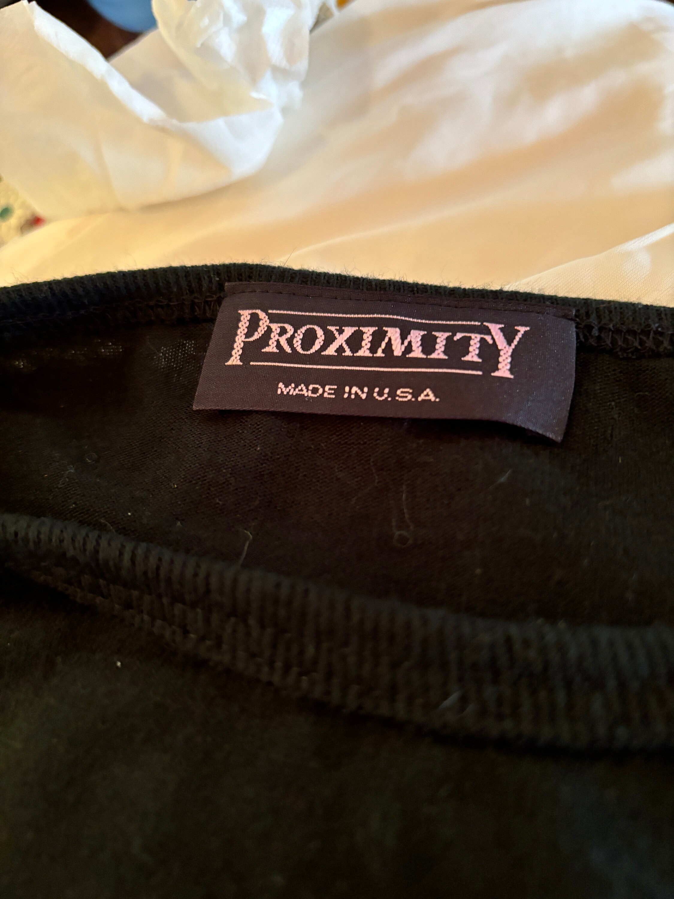 Cute Original Vintage Deadstock 80s Proximity Black