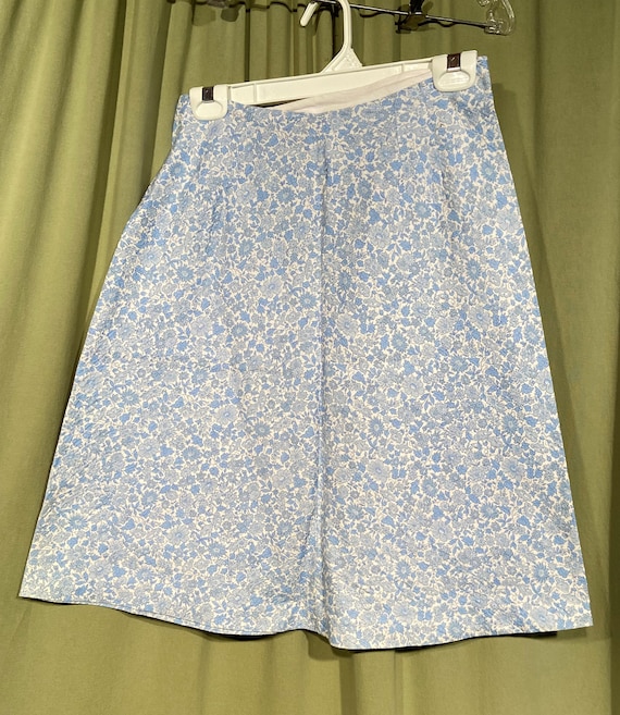 Cute Original Vintage 60s Home Sewn Blue & White … - image 1