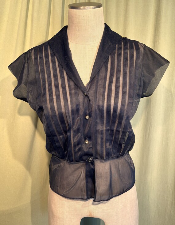 Sweet Original Vintage 40s Jami Original Sheer Pl… - image 1