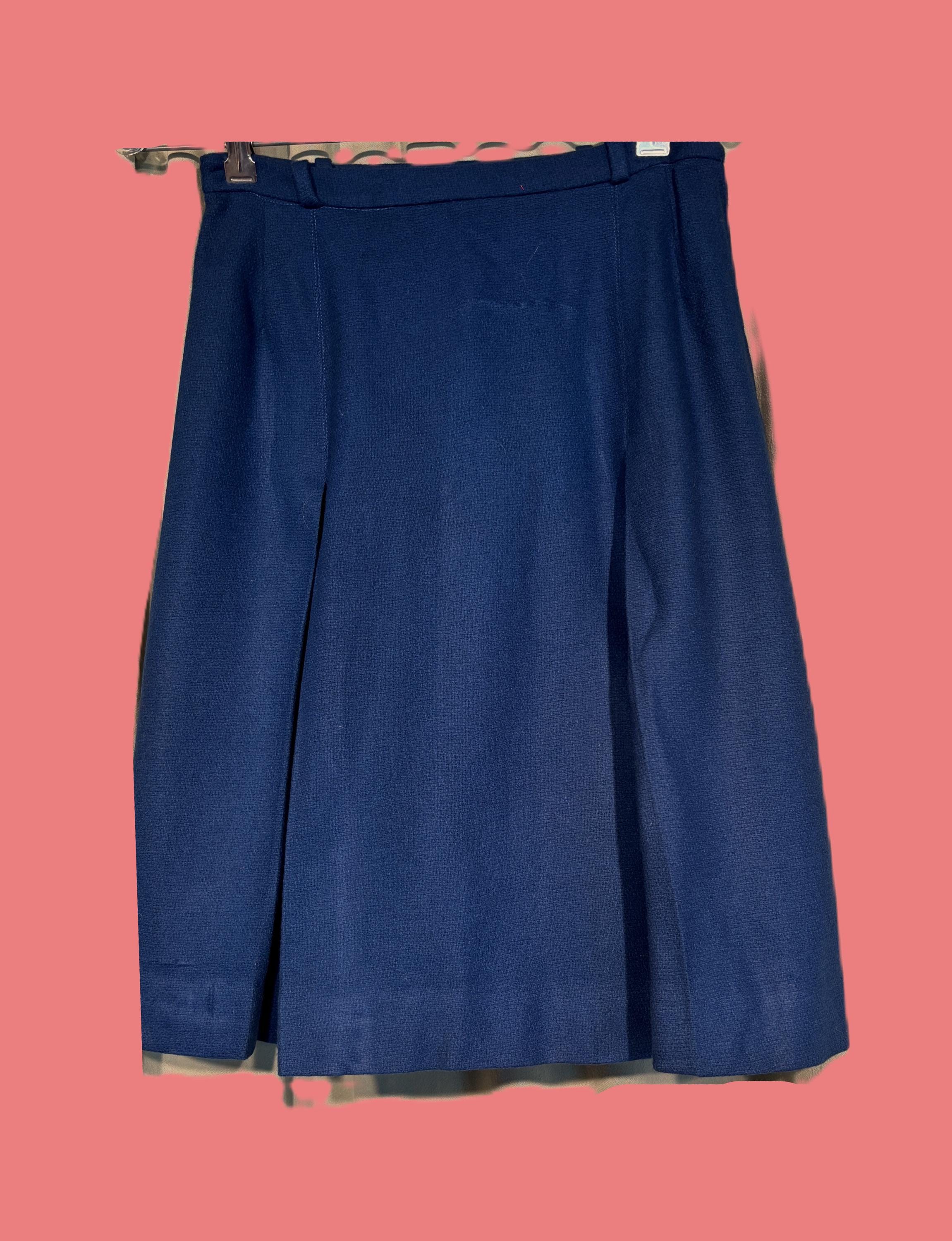 Classic Original Vintage 70s Sears Mary Lewis Blue Wool