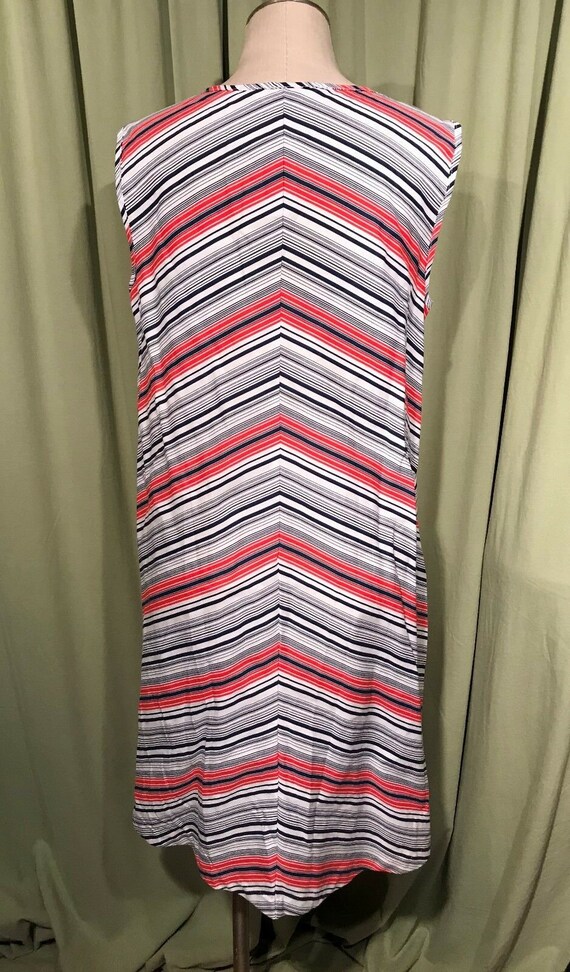 Original Vintage 70s Sears Muu Muu Chevron Stripe… - image 4