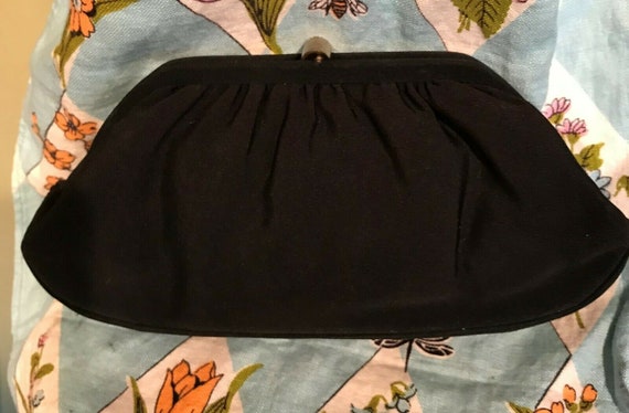 Sweet Original Vintage 40s 50s Paray Black Fabric… - image 1